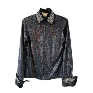 Performance Collection Western show shirt in black size small
